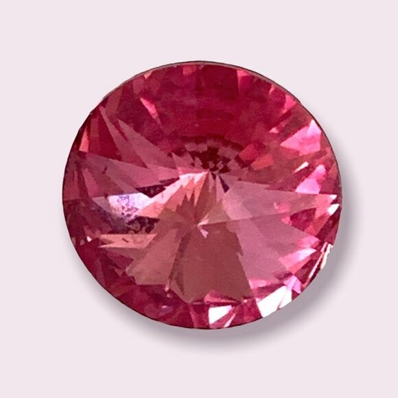 Swarovski pink rivoli stud earrings 10 mm pierced - Picture 6 of 6